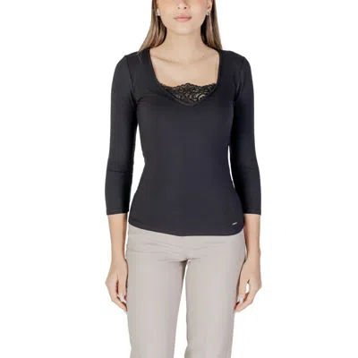 Morgan De Toi Black Viscose Long Sleeve In Black