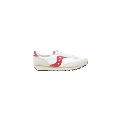 Saucony White Leather Sneaker In White