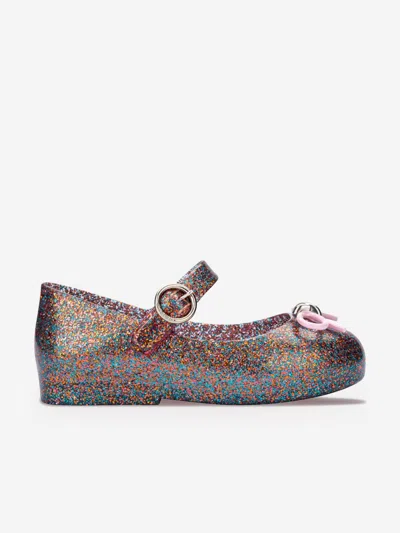 Mini Melissa Girls Sweet Love Ballerinas In Multi