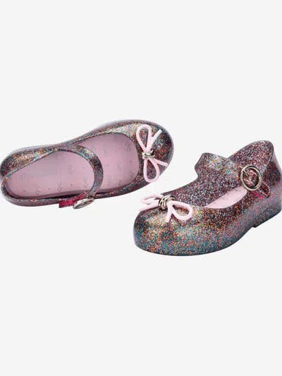 Mini Melissa Girls Sweet Love Ballerinas In Multi