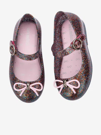 Mini Melissa Girls Sweet Love Ballerinas In Multi