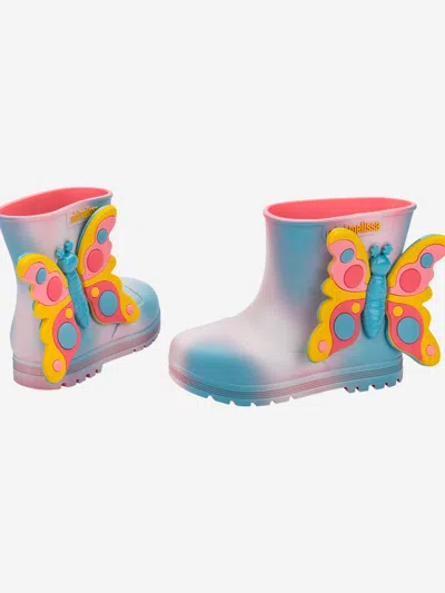 Mini Melissa Girls Wonderland Wellies In Multi