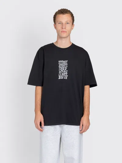 Stussy Authentic Gear Tee Pigment Dyed In Black