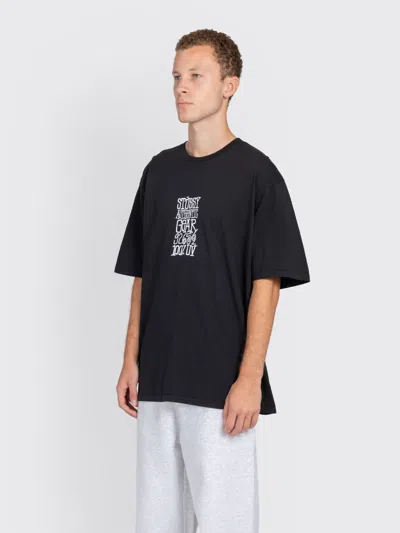 Stussy Authentic Gear Tee Pigment Dyed In Black