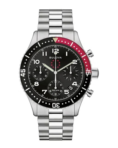 Bulova Men's Marine Star Black Dial Watch In Metallic