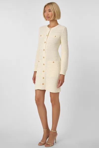 Toccin Darla Textured Knit Mini Dress In Black