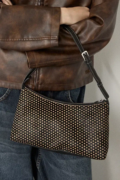 Kimchi Blue Fiona Polka Dot Shoulder Bag In Black, Women's At Urban Outfitters In Black