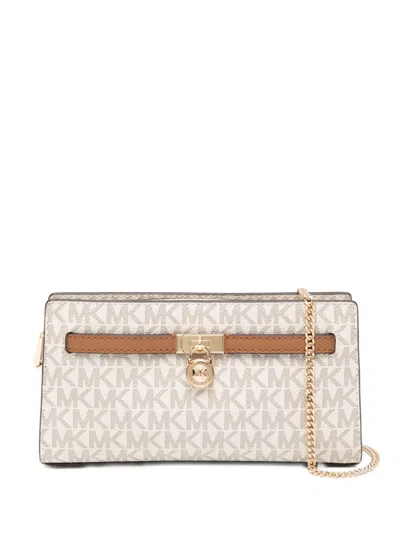 Michael Kors Hamilton Moderne Extra-small Signature Logo Convertible Crossbody Bag In Neutral