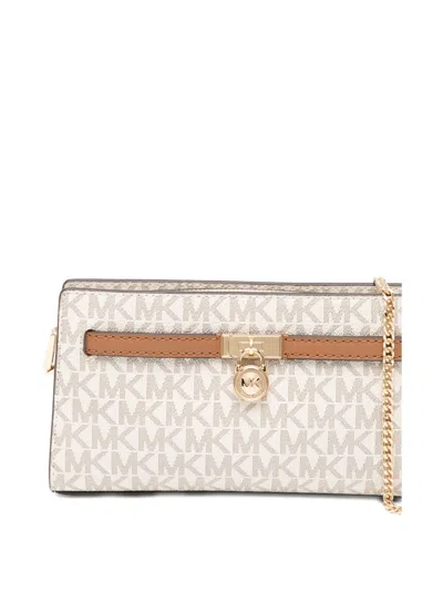 Michael Kors Hamilton Moderne Extra-small Signature Logo Convertible Crossbody Bag In Neutral