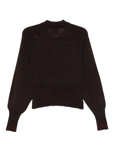 Merci Button Polo Shirt In Brown