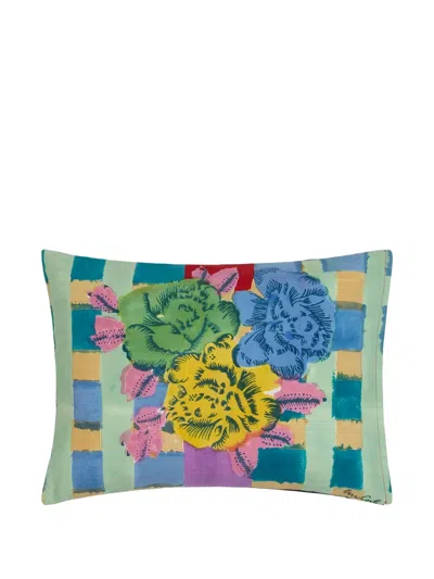 Lisa Corti 'ankara Aqua' Rectangular Cushion In Multi