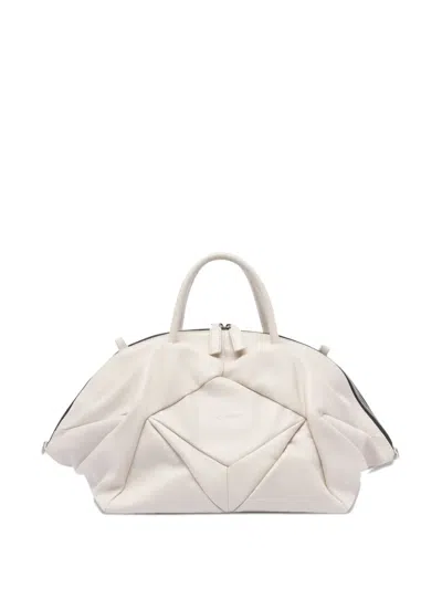 褶饰皮质手提包