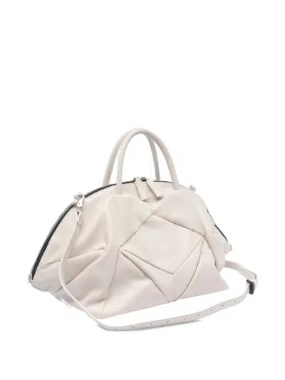 褶饰皮质手提包