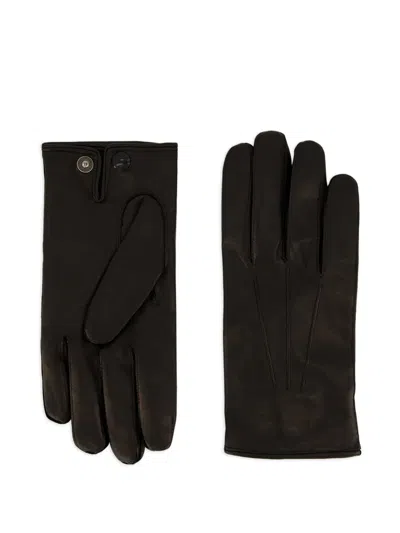 皮质摁扣手套