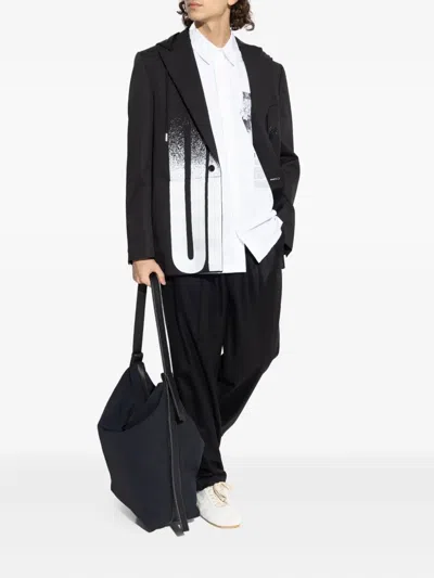 图案印花棉衬衫