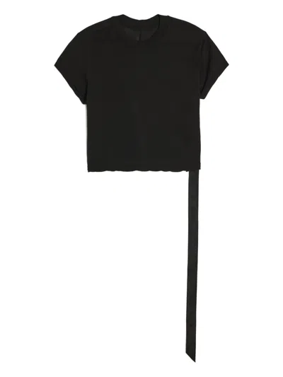 Rick Owens Drkshdw Womens Black Cropped Small Level Cotton T-shirt In Black