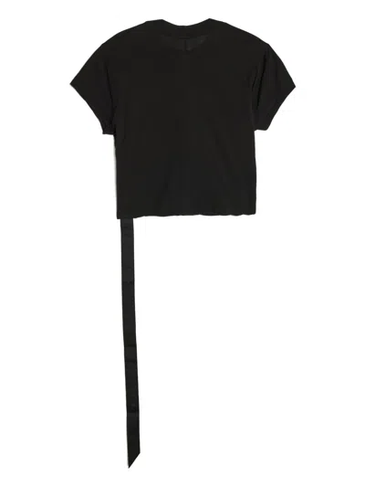 Rick Owens Drkshdw Womens Black Cropped Small Level Cotton T-shirt In Black