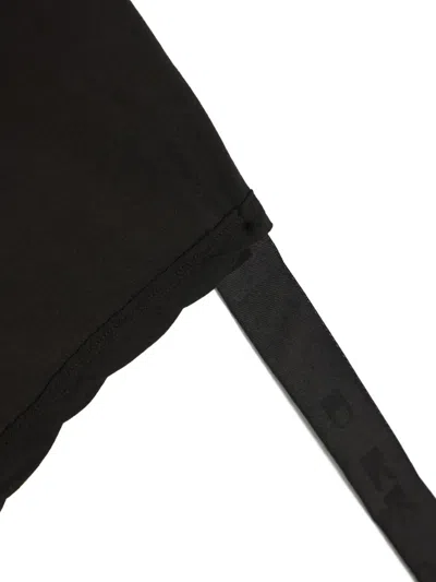 Rick Owens Drkshdw Womens Black Cropped Small Level Cotton T-shirt In Black