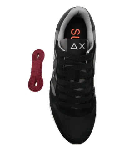Sun 68 Logo-motif Sneakers In Black
