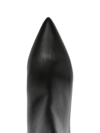 Stuart Weitzman 5050 Vinnie High Heels Ankle Boots In Black Leather In Black