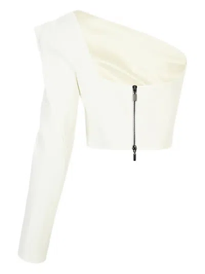 Maticevski One-shoulder Crop Top In White