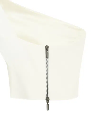 Maticevski One-shoulder Crop Top In White