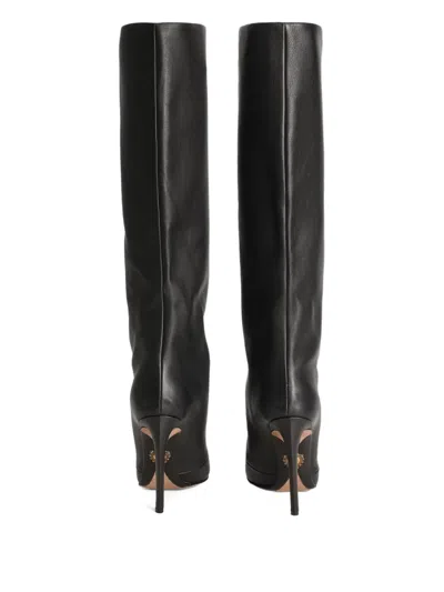 Dolce & Gabbana Black Calf Leather Boots In Black