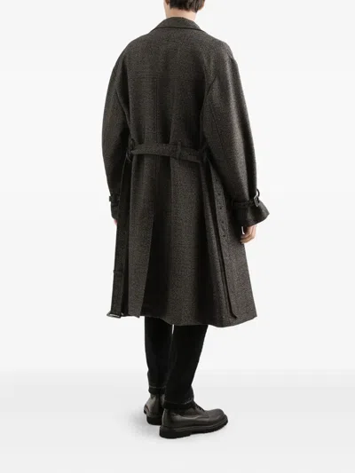 Dolce & Gabbana Dolce&gabbana Grey Wool Double-breasted Coat Men In Gray