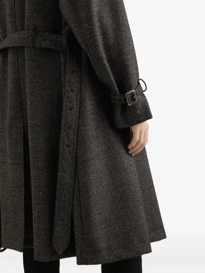 Dolce & Gabbana Dolce&gabbana Grey Wool Double-breasted Coat Men In Gray