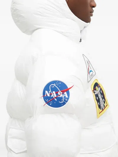 Alpha Industries Patch-appliqué Padded Jacket In White