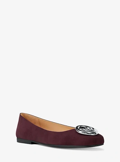 Michael Kors Milan Suede Ballet Flat In Red
