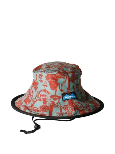 Kavu Mushroom-print Bucket Hat In Brown