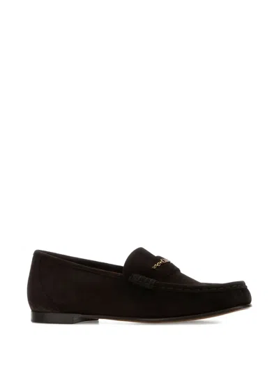 Chloé Chloe Women Dark Brown Suede Loafers In Brown