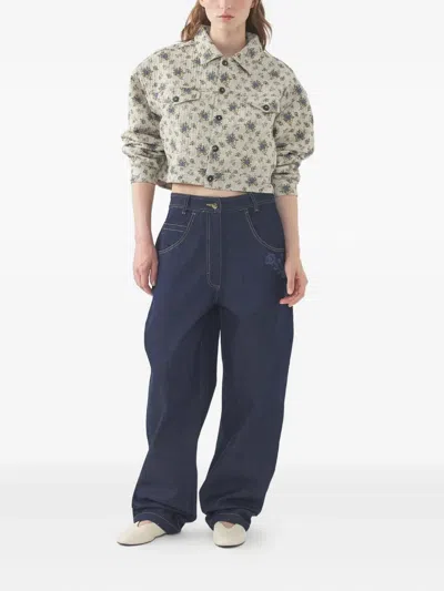 花卉印花短款夹克