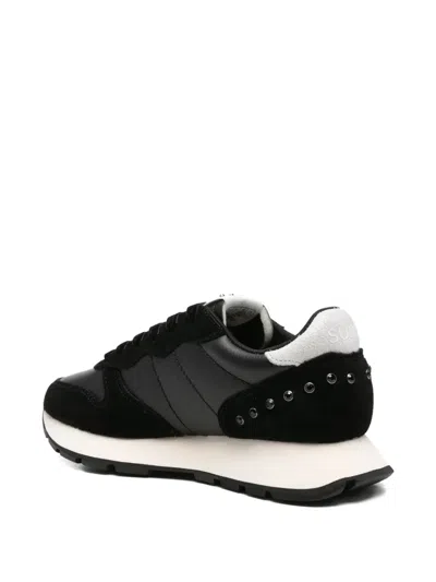 Sun 68 Ally Studs Sneakers In Black