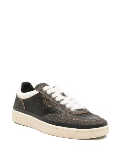 Ghoud Ghōud 'pads' Sneakers In Black Leather In Brown