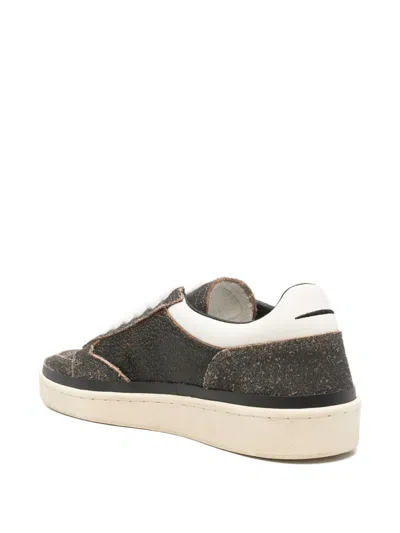 Ghoud Ghōud 'pads' Sneakers In Black Leather In Brown