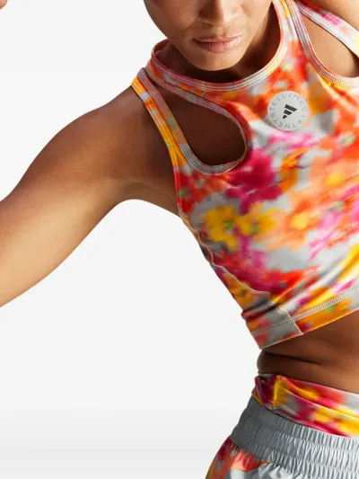 Adidas By Stella Mccartney Pr Printed Crop Tank In Multi