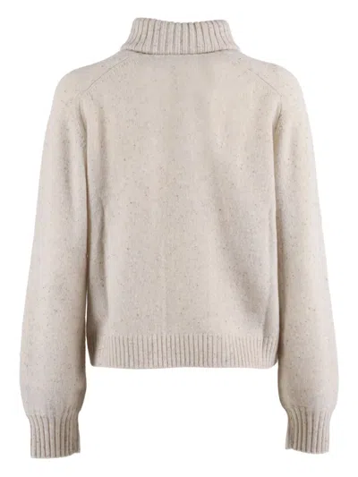 Ballantyne Turtleneck Diamond-pattern Sweater In Neutral
