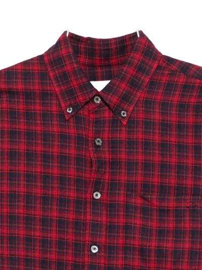 Dunst Checked Long-sleeved Shirt In Red