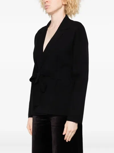 Liu •jo Open-front Jacket In Black