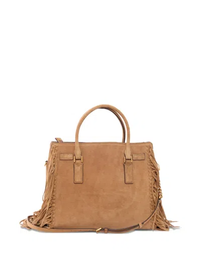 Michael Michael Kors Small Hamilton Moderne Fringed Bag In Brown