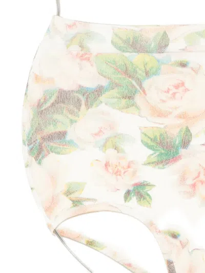 Simone Rocha Floral-print Brief In Multi