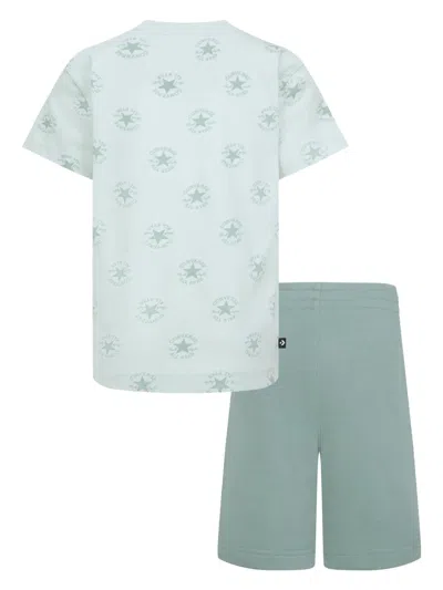 Converse Logo-print Shorts Set In Green