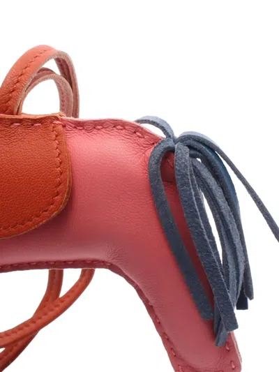 Pre-owned Hermes 2017 Milo Lambskin Grigri Rodeo Horse Bag Charm Tpm Key Chain In Multi