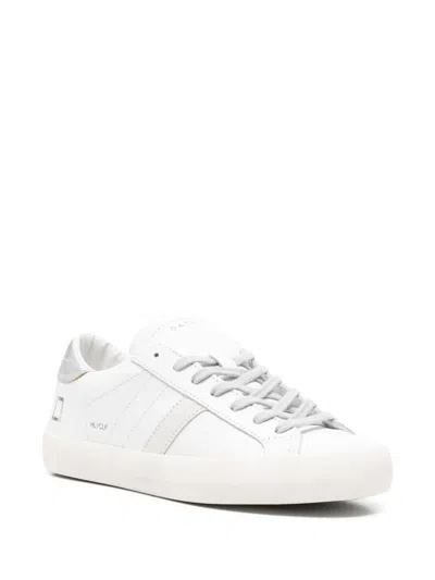 Date Hill Low Calf Sneakers In White Leather In Multi