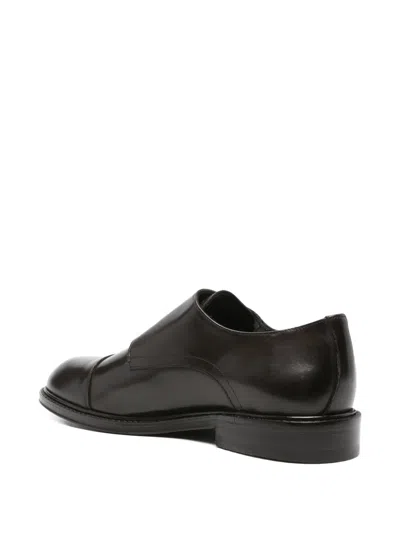 Corneliani Double-buckle Loafers In Brown