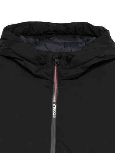 Ecoalf Hooded Zip-front Jacket In Black