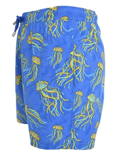 Bluemint Jellyfish-print Drawstring Shorts In Blue