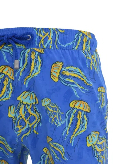 Bluemint Jellyfish-print Drawstring Shorts In Blue